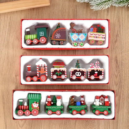 Trenzinho de Natal de Madeira Enfeite Decorativo de Mesa Mdf 25cm