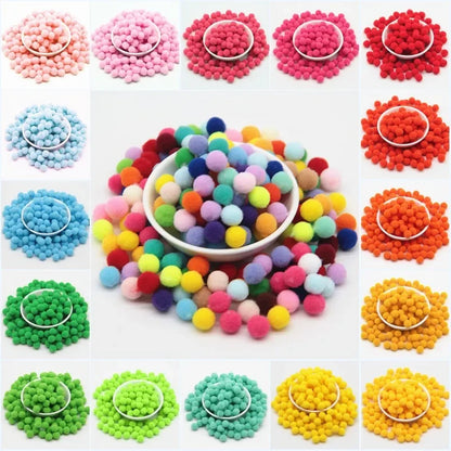 100 Unidades De Pompons Macios E Fofos De Cores Mistas Para