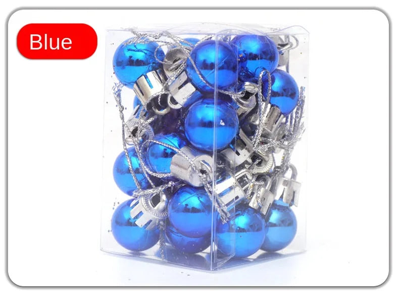 Mini Bola Decoração De Árvore De Natal 24 Peças De Pingente De Natal 2 Cm, Decoração