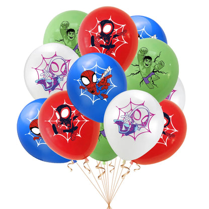 Spiderman 12 Polegada balões de látex ar globos meninos decorações