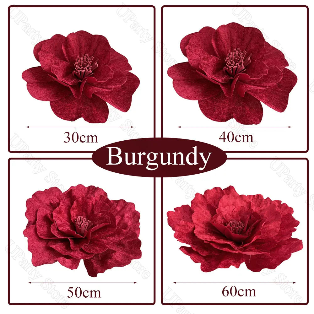 150 cm/60 pol. Rosa vermelha gigante, flores artificiais enormes, adereços flores grandes