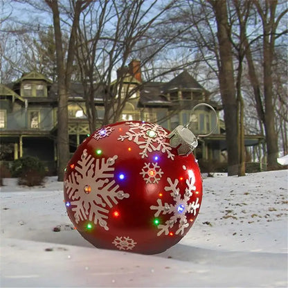 Enfeite De Bola Gigante Inflável Decorado De Natal, 60 Cm