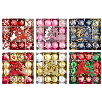 Bola de Natal Conjunto de 45 Peças de Enfeites de Bola de Natal Enfeites de Natal Variados