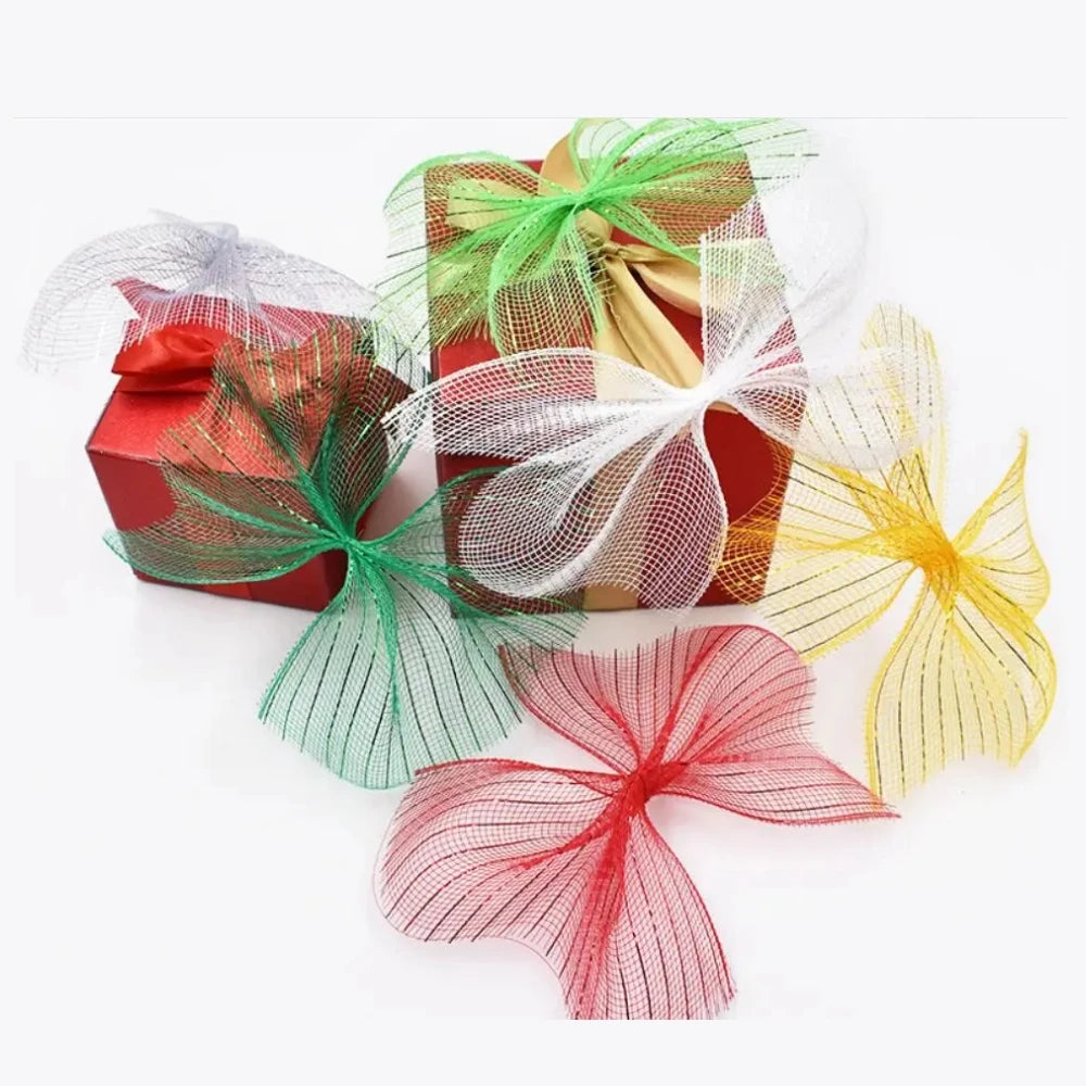 Decoração  malha 25,4 cm x 9 metros cada rolo, conjunto Robbin de malha metálica