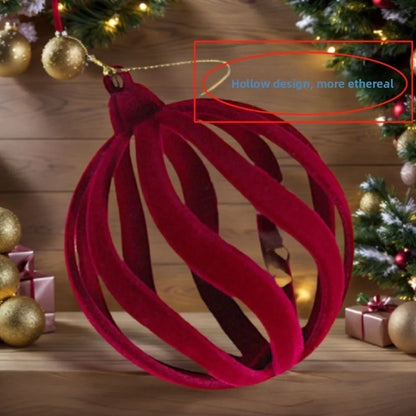Bola de Natal Enfeites de Bolas de Natal de Veludo 4 Peças Decorativos / Tamanho: 16x8cm