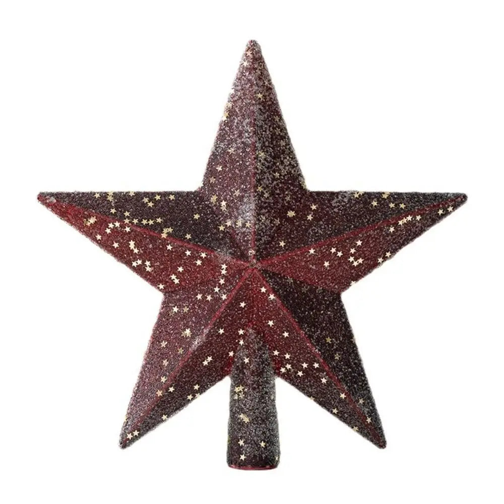 Ponteira Estrela de Natal Enfeite de árvore estrelada com glitter de 20CM*60g - champanhe