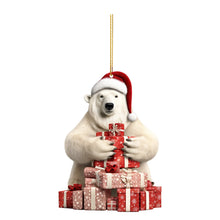 Carregar imagem no visualizador da galeria, Nature Vibe 12,6 polegadas Sisal urso polar mãe e bebê decorações de Natal
