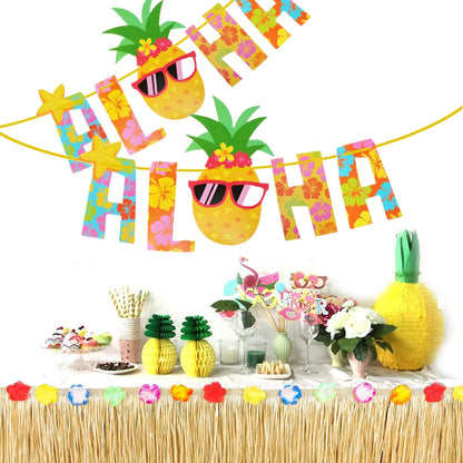 Conjunto de decorações de festa de luau tropical, lembrancinhas de festa de praia