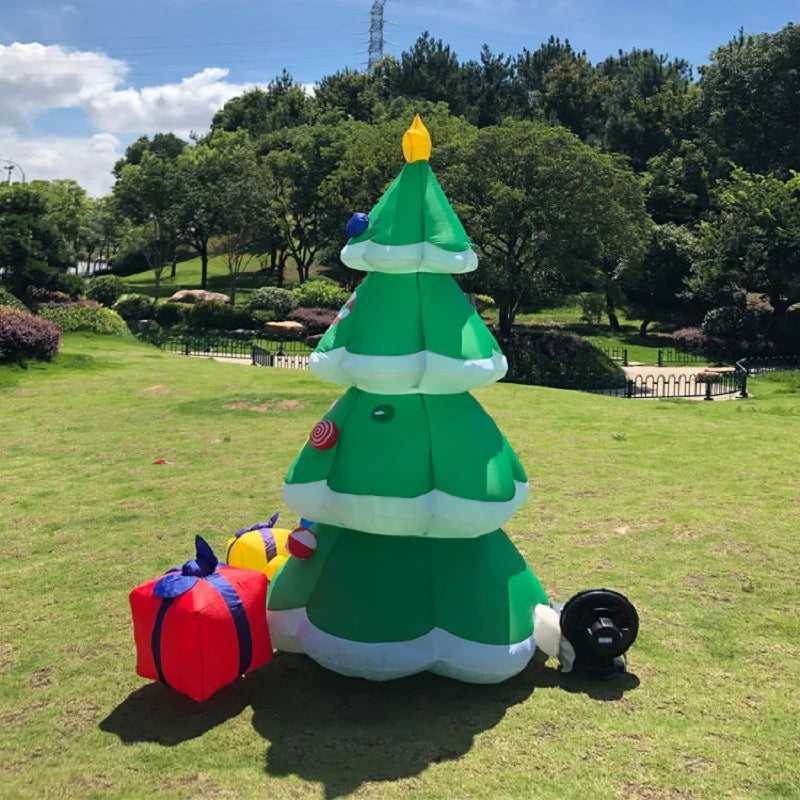 Papai Noel Inflável de 6 pés, Decoração de Quintal de Natal, Luzes LED para Festa, Gramado