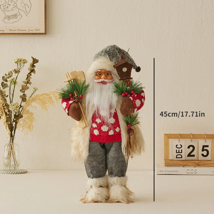 Boneco de Papai Noel - Decoração mesa Natal, estatuetas de Papai Noel, em pé, Papai Noel