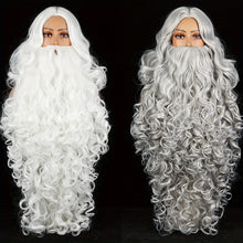 Carregar imagem no visualizador da galeria, Adultos Crianças Barba De Papai Noel Barba De Peruca De Papai Noel Barba Branca
