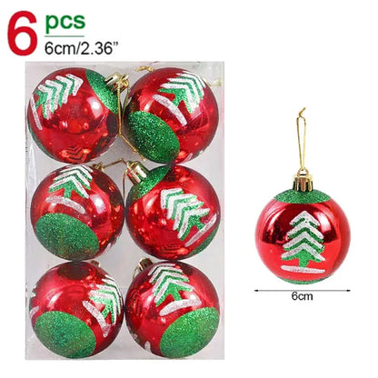 Bolas de Árvore de Natal em Ouro Verde Vermelho e Verde, Decoração Bola Brilho à Prova