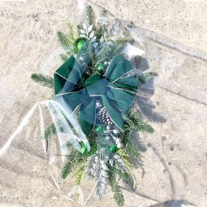 Guirlanda de Natal com luzes, Guirlanda de Natal Guirlanda de toque real de cedro dobrável