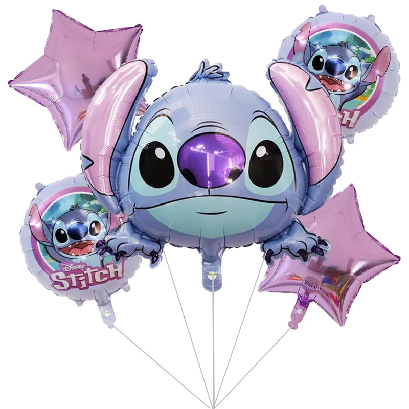 Balões de aniversário rosa e azul da Lilo e Stitch itens lilo & stitch personalizados