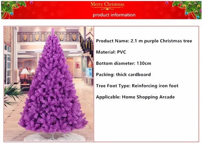 Árvore de Natal roxo premium de 5 metros, árvore de Natal artificial de PVC, (roxo, 5 Metros)