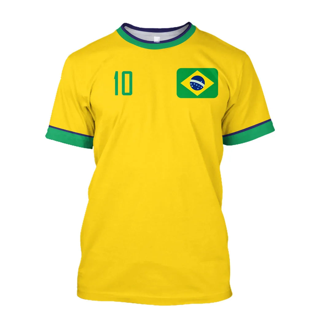 Camisa seleção brasileira Copa do Mundo Branco camiseta Brasil Adulto Masculina Feminina