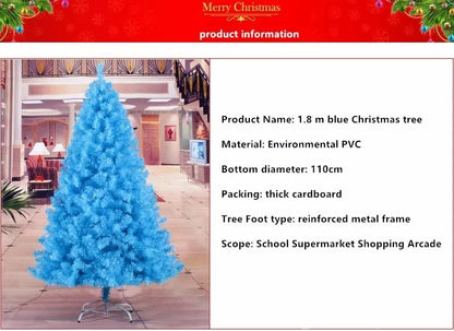 Árvore de Natal azul Claro Premium PVC Artificial Pinheiro suporte de metal decorações