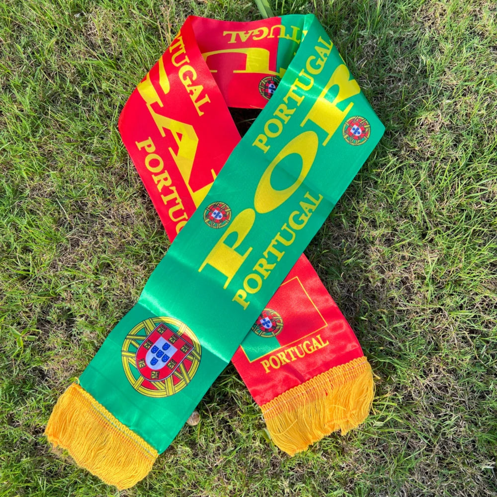 Copa do Mundo Cachecol de malha de futebol de Portugal  Tamanho: 14x130cm