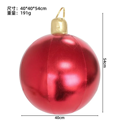 Bola de Natal Inflável Colorido Internos 40cm*Largura*54 cm*Peso: 191g Gigante 40cm PVC