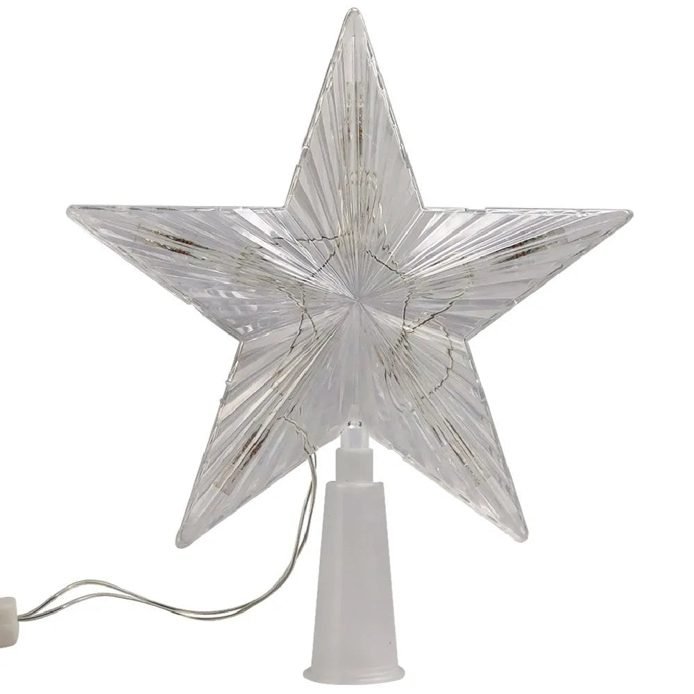 Estrela Ponteira Para Árvore Natal Led Colorido Pisca Pisca