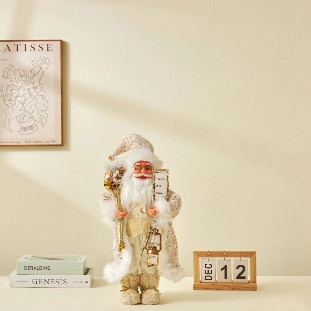 Boneco Papai Noel decoração de papai Noel em pé figura de papai Noel, 45cm