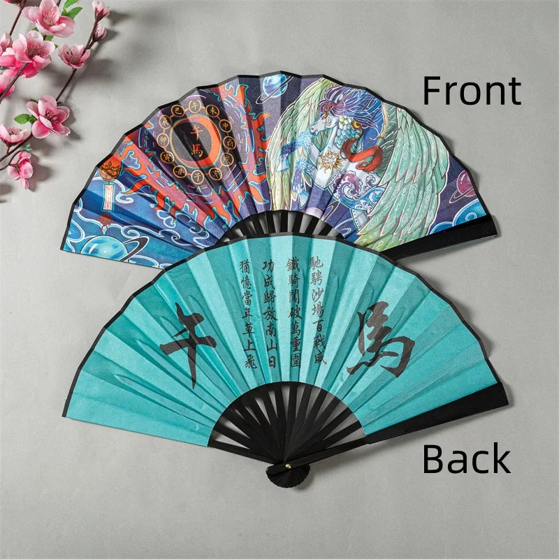 Leque de mão chinês leque dobrável chinês decoração da cultura chinesa decoração retrô