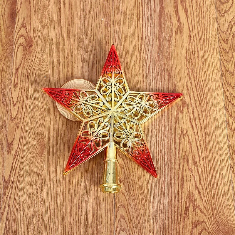 Estrela de Natal Topo de árvore de estrela decoração de cinco pontas aa árvore de natal top