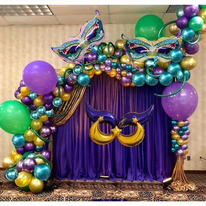 Kit de arco de balão com tema de carnaval balões de carnaval 130 peças arco decoração