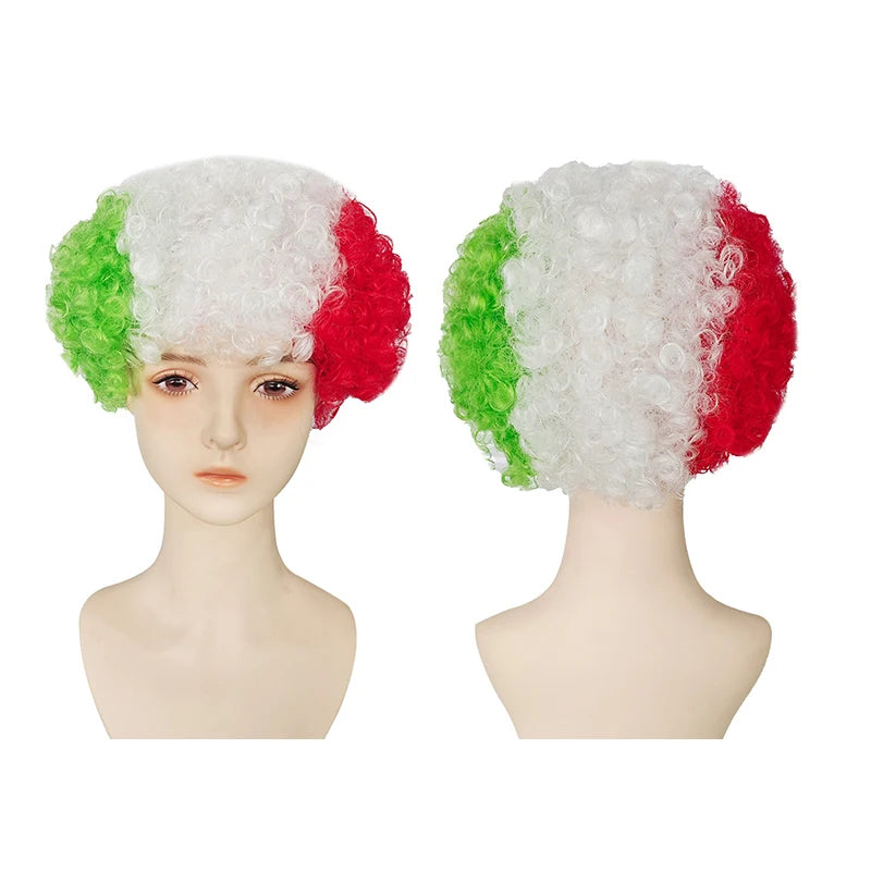 Peruca Copa do Mundo Bandeira da Brasil de - Acessórios para Festa à Fantasia Alemanha