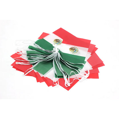 Bandeirinhas Copa do Mundo Cordão de bandeira do México de 1,5 m, 24 peças (México)