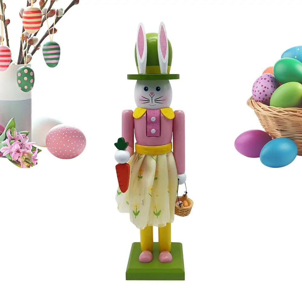 Quebra-nozes de Páscoa - Decoração de Natal Estátua de Coelho | Quebra-Nozes Coelho