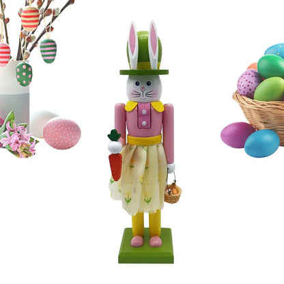 Quebra-nozes de Páscoa - Decoração de Natal Estátua de Coelho | Quebra-Nozes Coelho