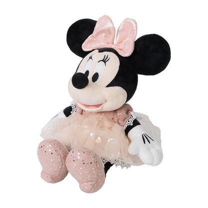 Disney Minnie Mouse Margarida/Pato Donald/Mickey, rosa e preto saia bolinhas pelúcia