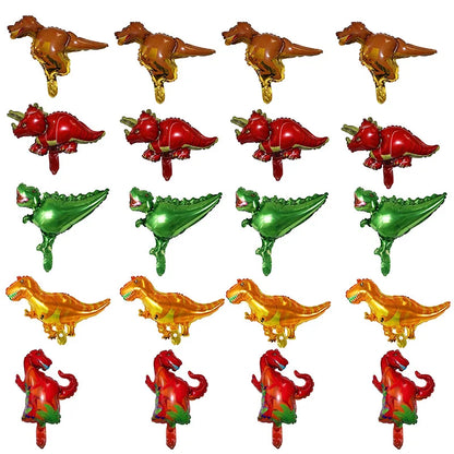 Mini dinossauro folha balão animal globos de ar tema aniversário decorações festa