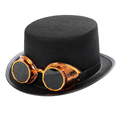 Chapéu steampunk fedora adulto, acessórios de fantasia punk gótico goth steampunk