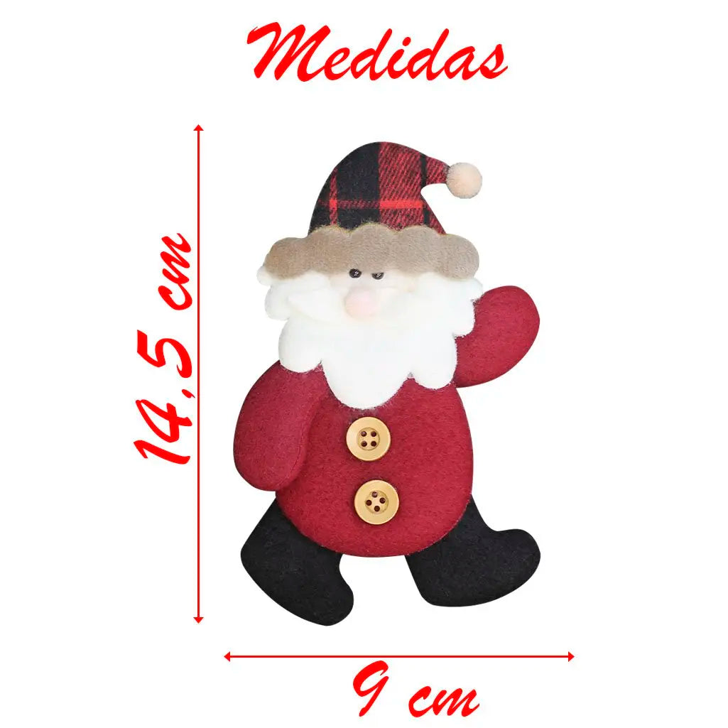 Enfeite Árvore de Natal 1 Peça Pendente Papai Noel 14,5cm Papai Noel Vitrine Natal