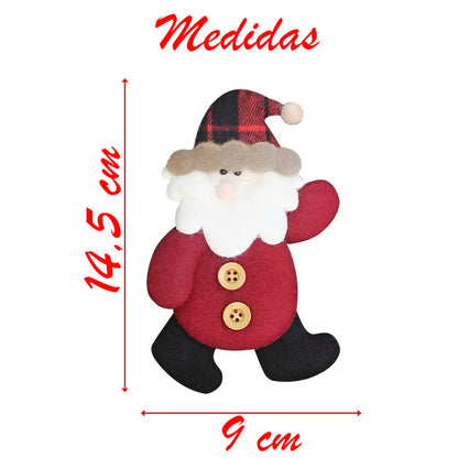 Enfeite Árvore de Natal 1 Peça Pendente Papai Noel 14,5cm Papai Noel Vitrine Natal