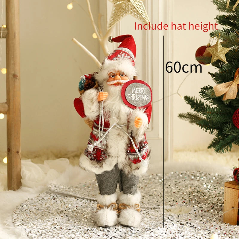 Papai Noel Papai Noel grande de 60cm, decoração de Feliz Natal para Lar, Feliz Ano Novo