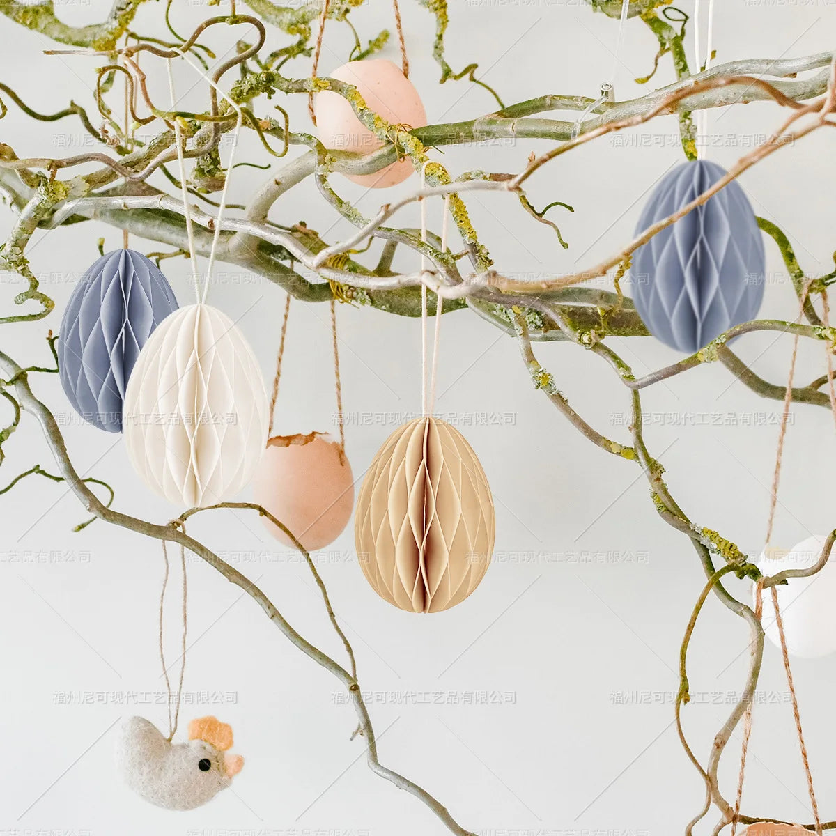 Papel para pendurar decoração de festa, 5 peças de bolas de favo de mel em forma