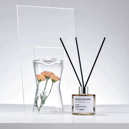 Conjunto de difusor de óleo essencial de fragrância para casa, difusor de aroma de rosa