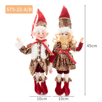 Bonecos de Elfo de Natal, 45cm Macios e Adoráveis enfeites Árvore de Natal Elfos Árvore Natal