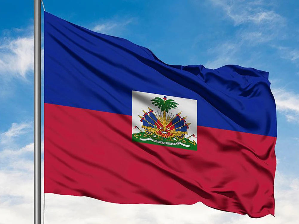 Bandeira do Haiti 1,2 x 1,8 m Bandeira nacional Copa do Mundo haitiana para celebrações