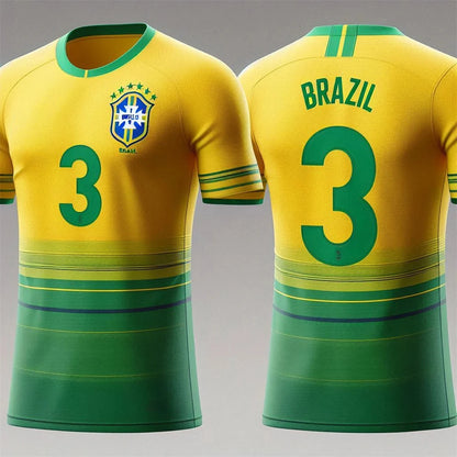 Camiseta Copa do Mundo Filtro UV Infantil Brasil Canarinho Amarelo Copa Torcedor