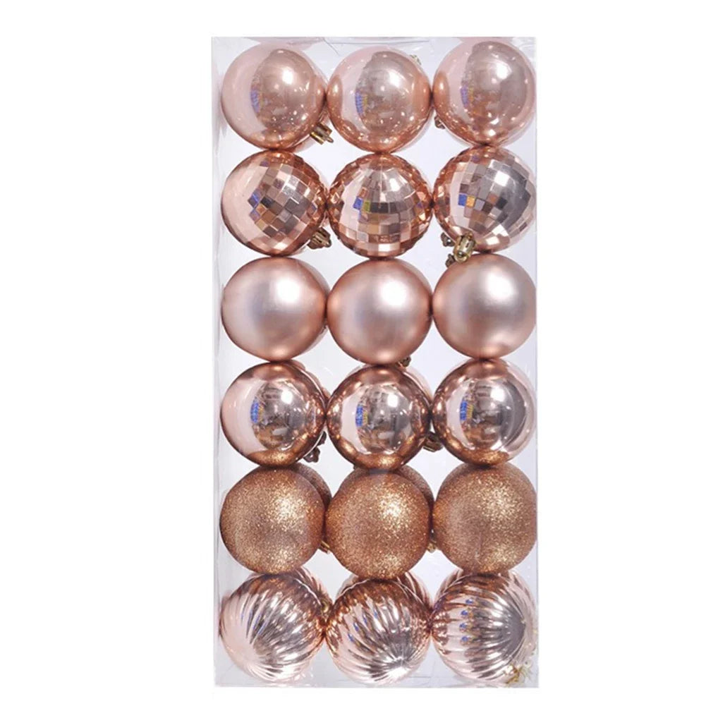 Bola de Natal 17.5cm*8.5cm*6cm Pacote 36 Enfeites Natal Decorações Bola Inquebráveis
