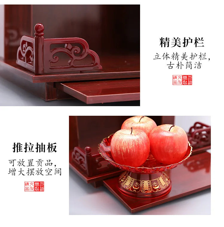Prateleira de Altar de Buda Deus da Riqueza Oferecendo Mesa para a Mesa Caixa Incenso