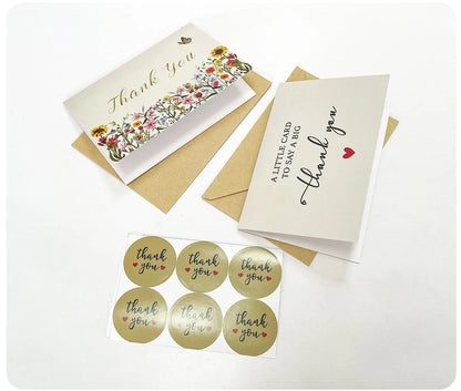 Cartões de agradecimento | Cartões de agradecimento e notas com envelopes |  Presentes