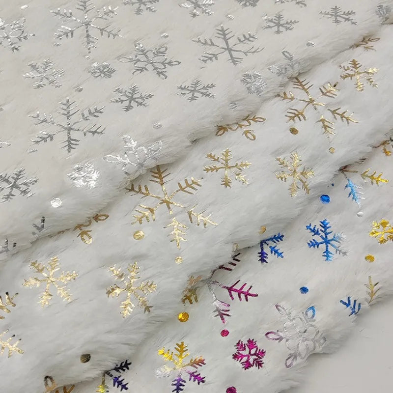 Toalha Estampa de Flocos Neves 40 Formas de Usar Árvore Natal, Saias, Capas de Almofada e 100% Poliéster