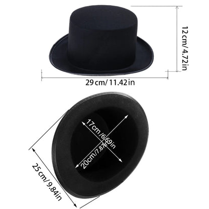 Chapéu steampunk fedora adulto, acessórios de fantasia punk gótico goth steampunk