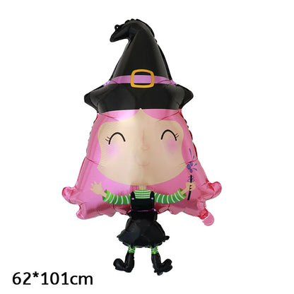 Balões grandes Halloween, conjunto independente balões grandes alumínio, abóbora