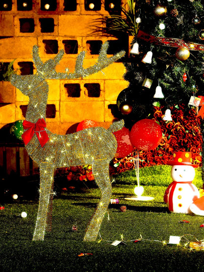 Rena de Natal Iluminada | Feriado iluminado Fawn Deer Farm decorações